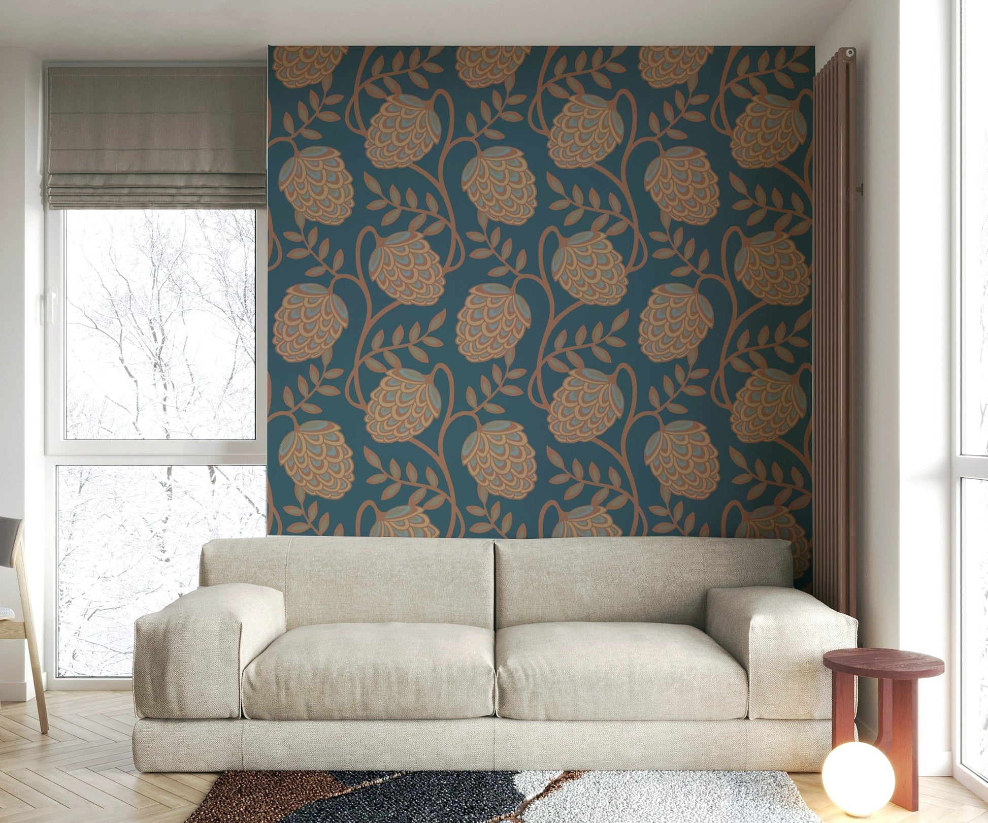 Seamless design for wall application.

