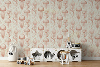 Abstract aquatic wallpaper with graceful jellyfish

