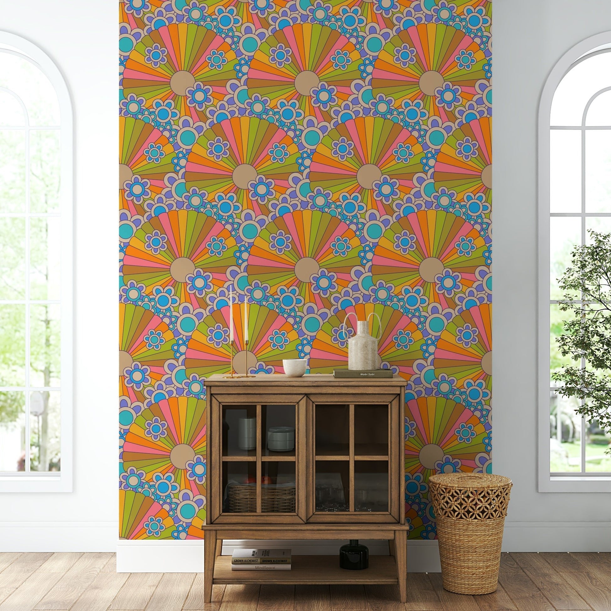 Bold patterns and vivid hues.

