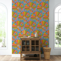 Bold patterns and vivid hues.

