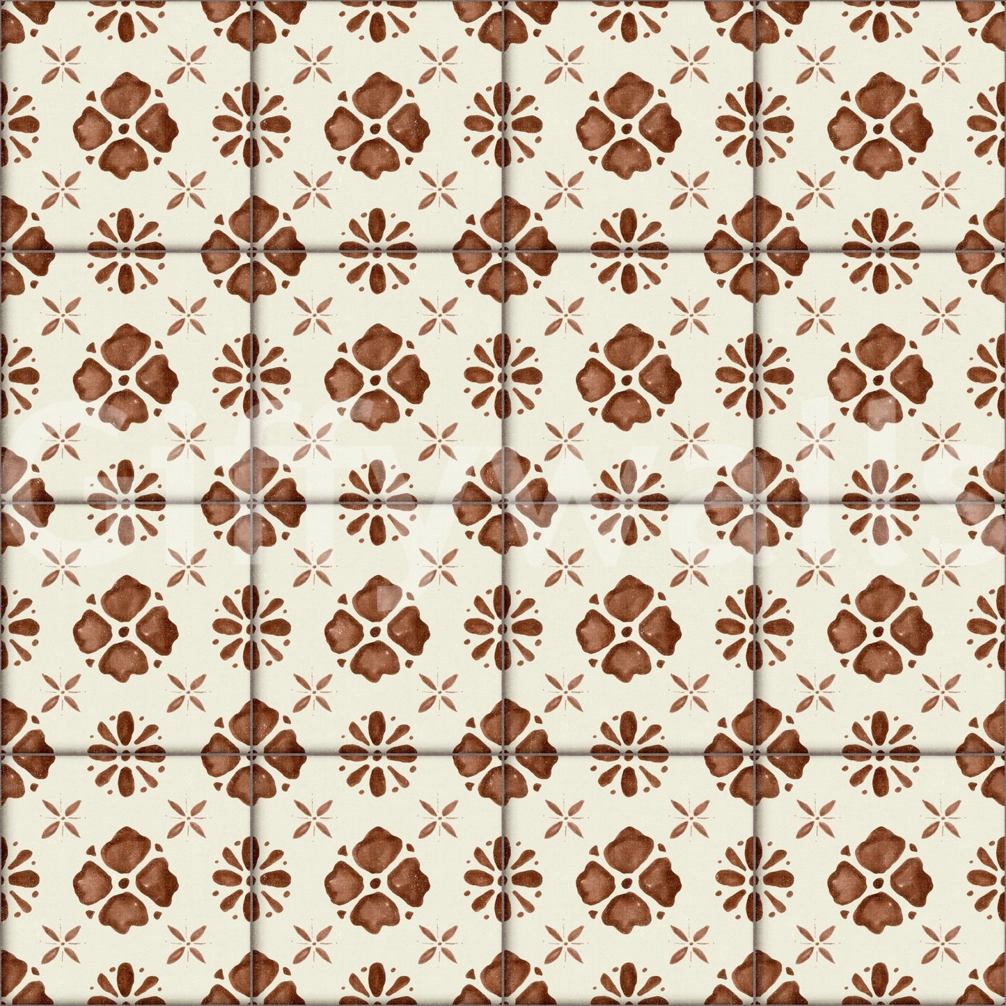 Farmhouse Classic Backsplash Clay Wallpaper⁠