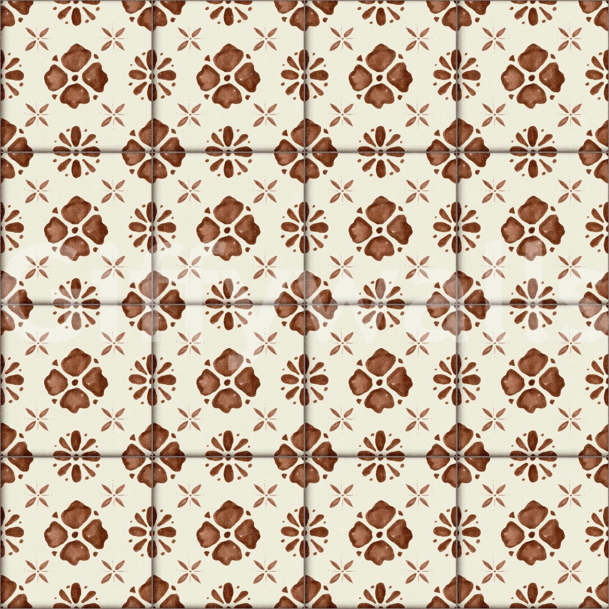 Farmhouse Classic Backsplash Clay Wallpaper⁠