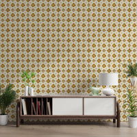 Farmhouse Classic Backsplash Gold Wallpaper⁠