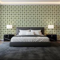 Farmhouse Classic Backsplash Olive Wallpaper⁠