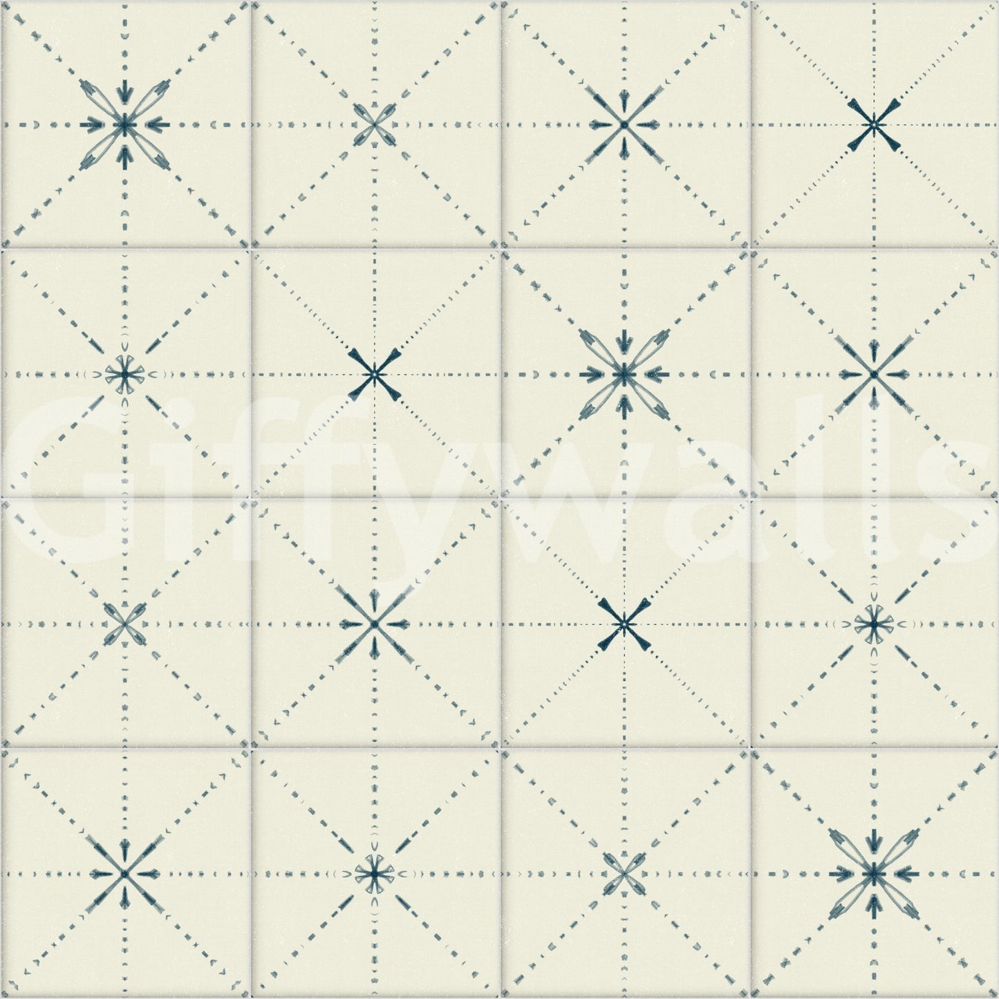 Farmhouse Delicate Backsplash Blue Wallpaper⁠