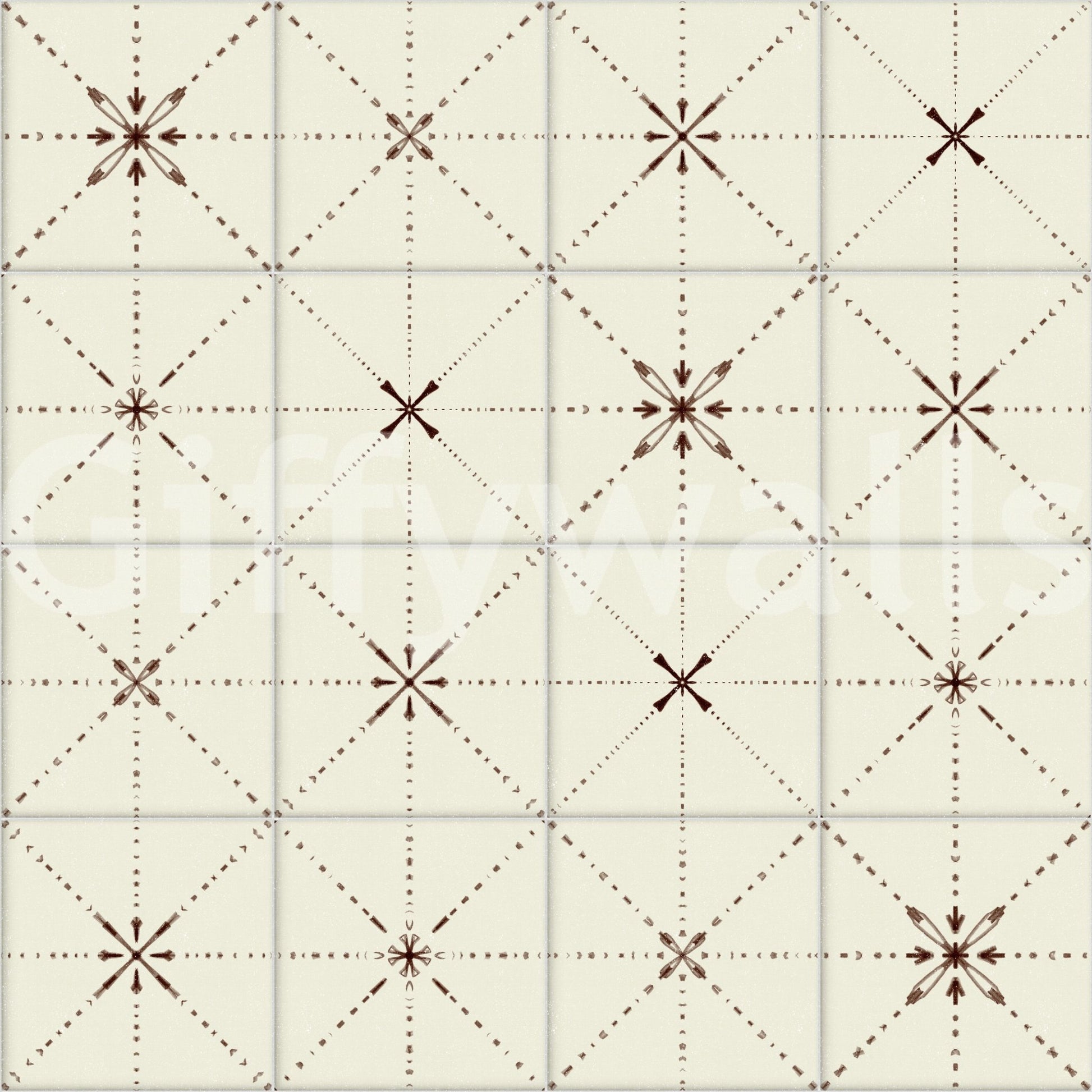 Farmhouse Delicate Backsplash Choco Wallpaper⁠