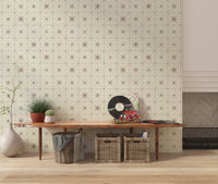 Farmhouse Delicate Backsplash Choco Wallpaper⁠