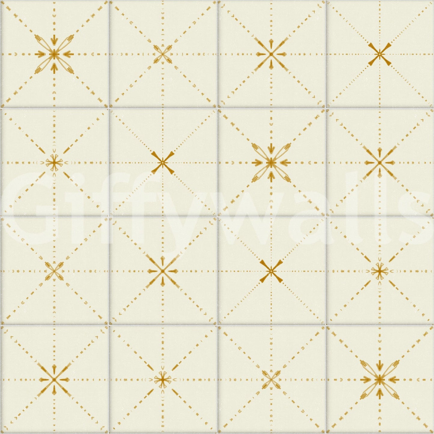Farmhouse Delicate Backsplash Gold Wallpaper⁠