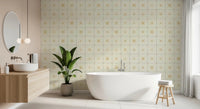 Farmhouse Delicate Backsplash Gold Wallpaper⁠