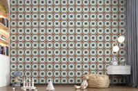 Farmhouse Timeless Backsplash Blue Wallpaper⁠