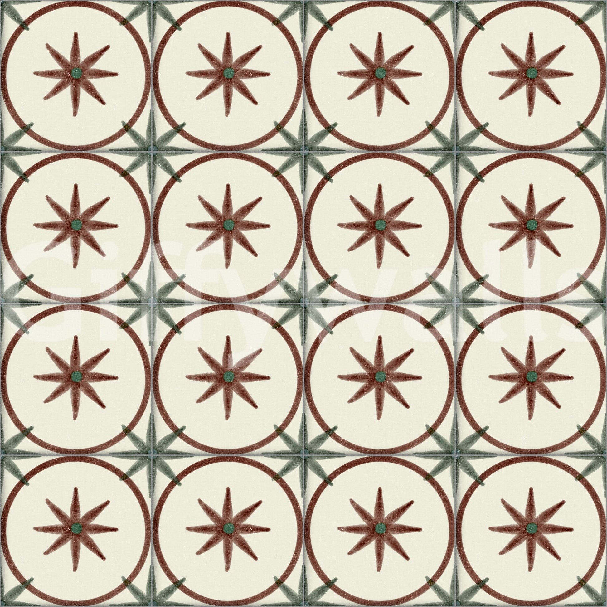 Farmhouse Timeless Backsplash Clay Wallpaper⁠