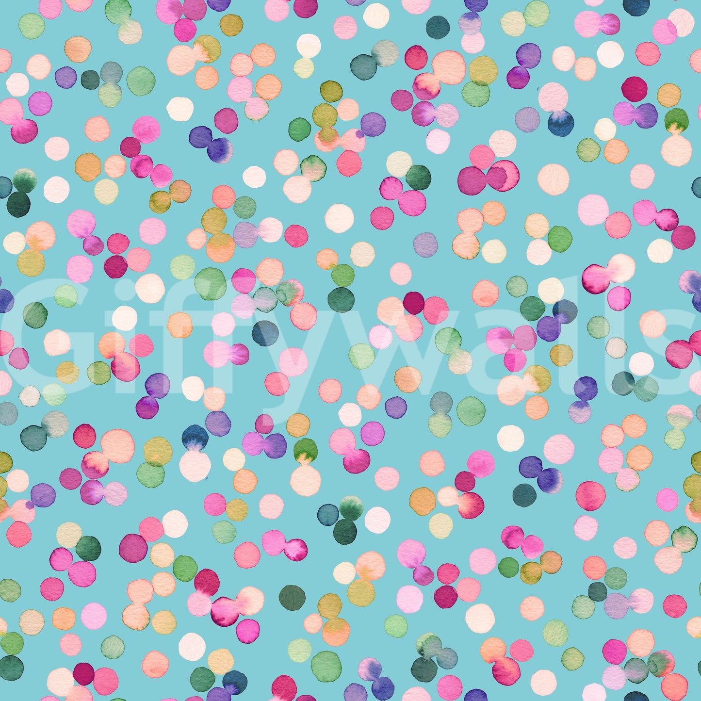 Confetti Festive Colorful Dots Blue Wallpaper⁠