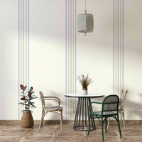 Spring-inspired striped wall design
