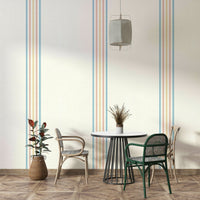 Vertical stripe wallpaper in warm colors
