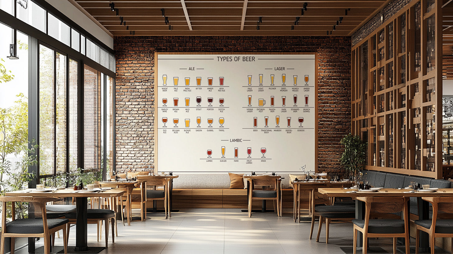Beer Types Wall Mural - Giffywalls