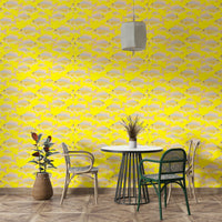 Artistic fish pattern wall design for kids' room

