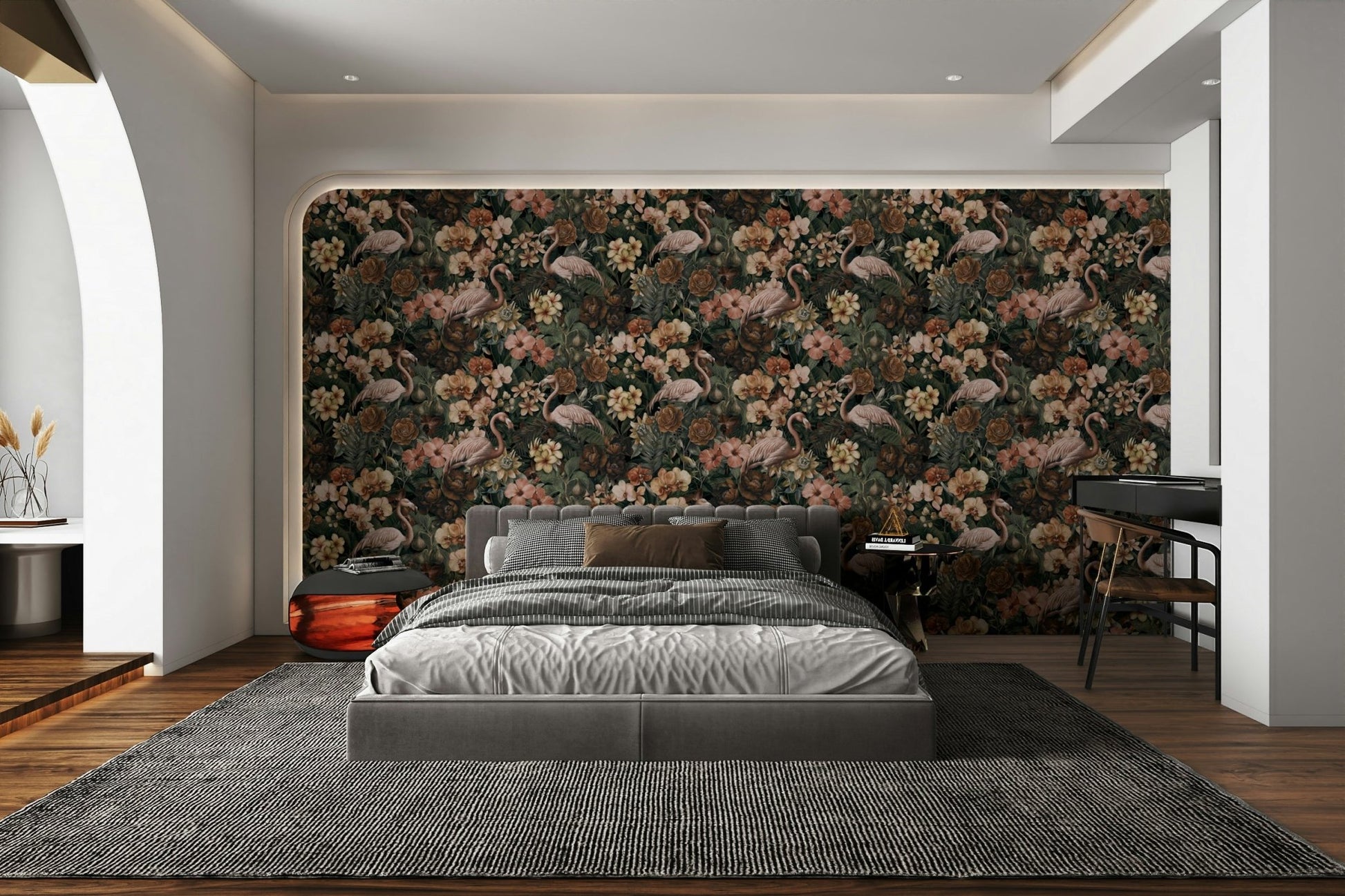 Tropical wallpaper with soft colors

