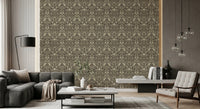 Floral Damask Cream Decorative Bloom Wallpaper⁠