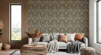 Floral Damask Cream Decorative Bloom Wallpaper⁠