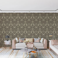 Floral Damask Cream Decorative Bloom Wallpaper⁠