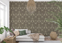 Floral Damask Cream Decorative Bloom Wallpaper⁠