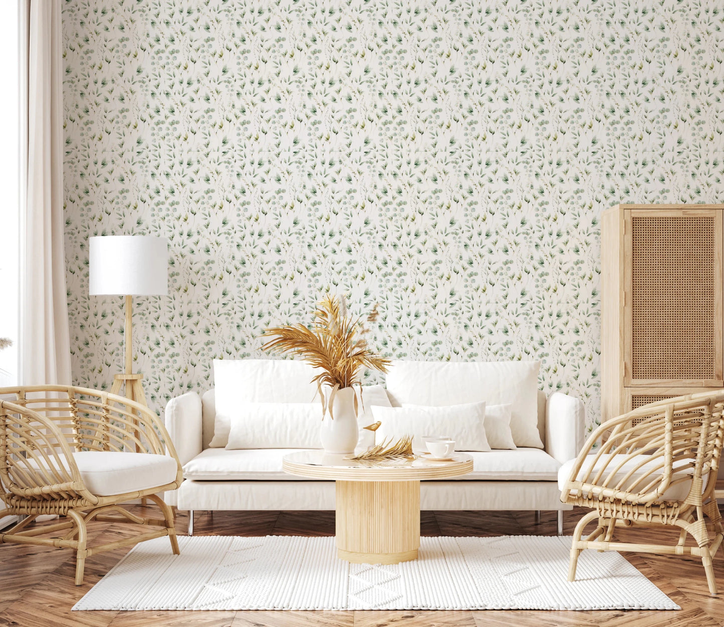 Floral Eucalyptus Dreams Wallpaper⁠