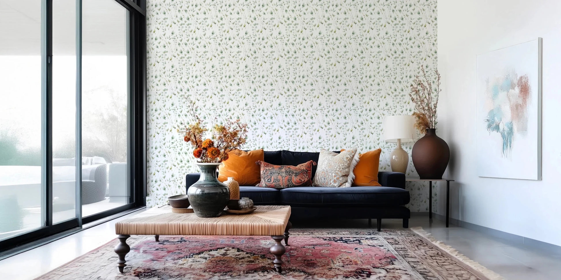 Floral Eucalyptus Dreams Wallpaper⁠