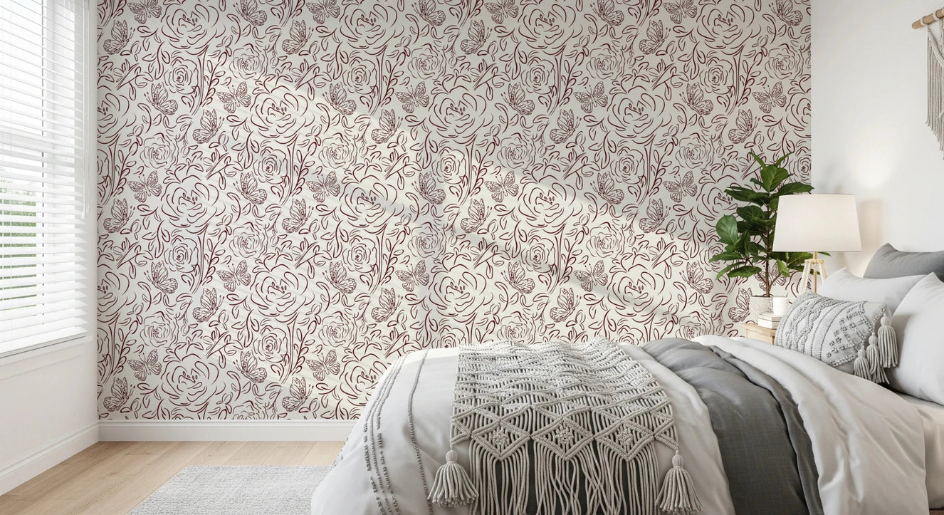 Floral Line Dance Wallpaper⁠