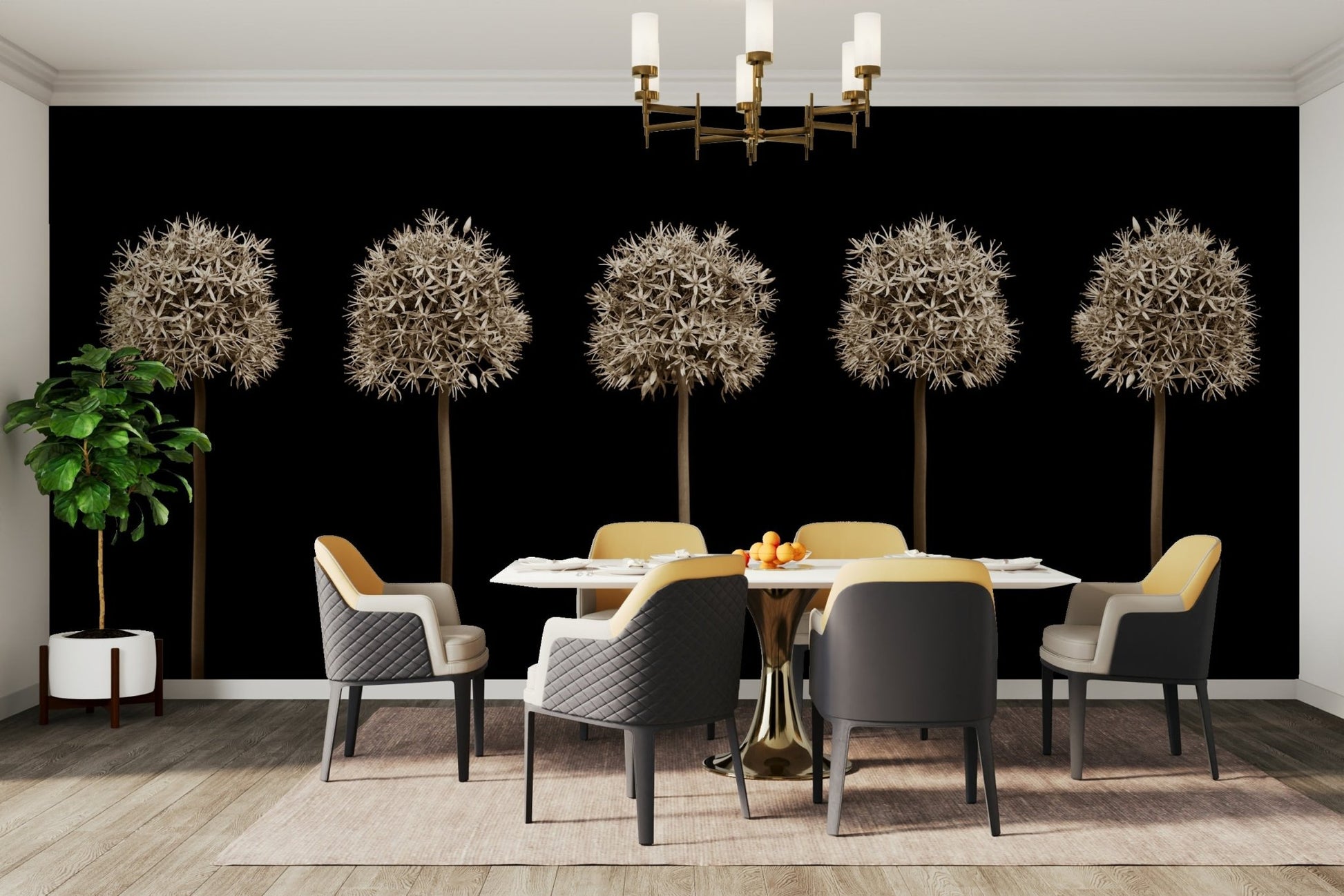 Delicate, starburst structures of the seed heads.

