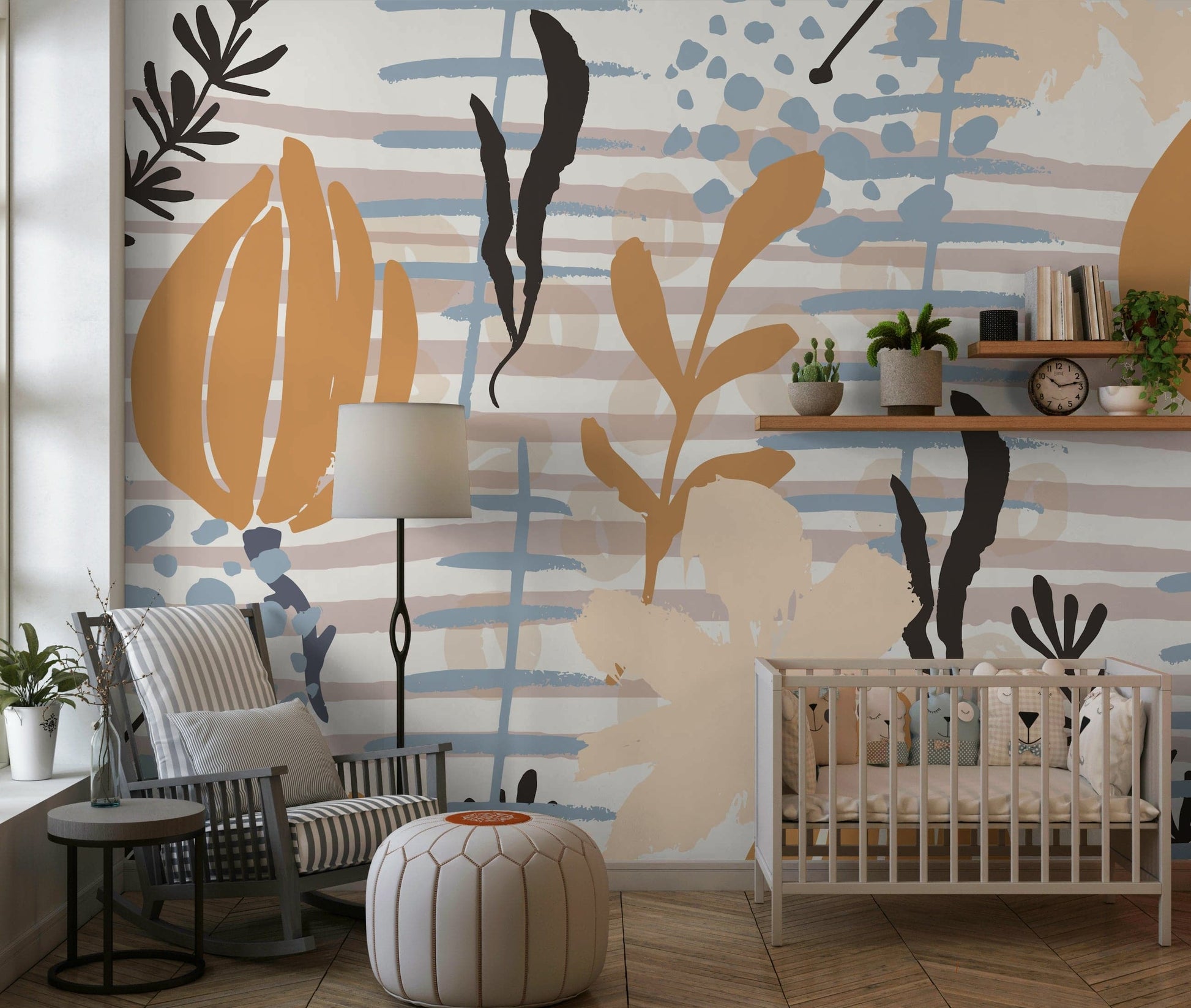 A serene abstract pattern wall mural for your decor.

