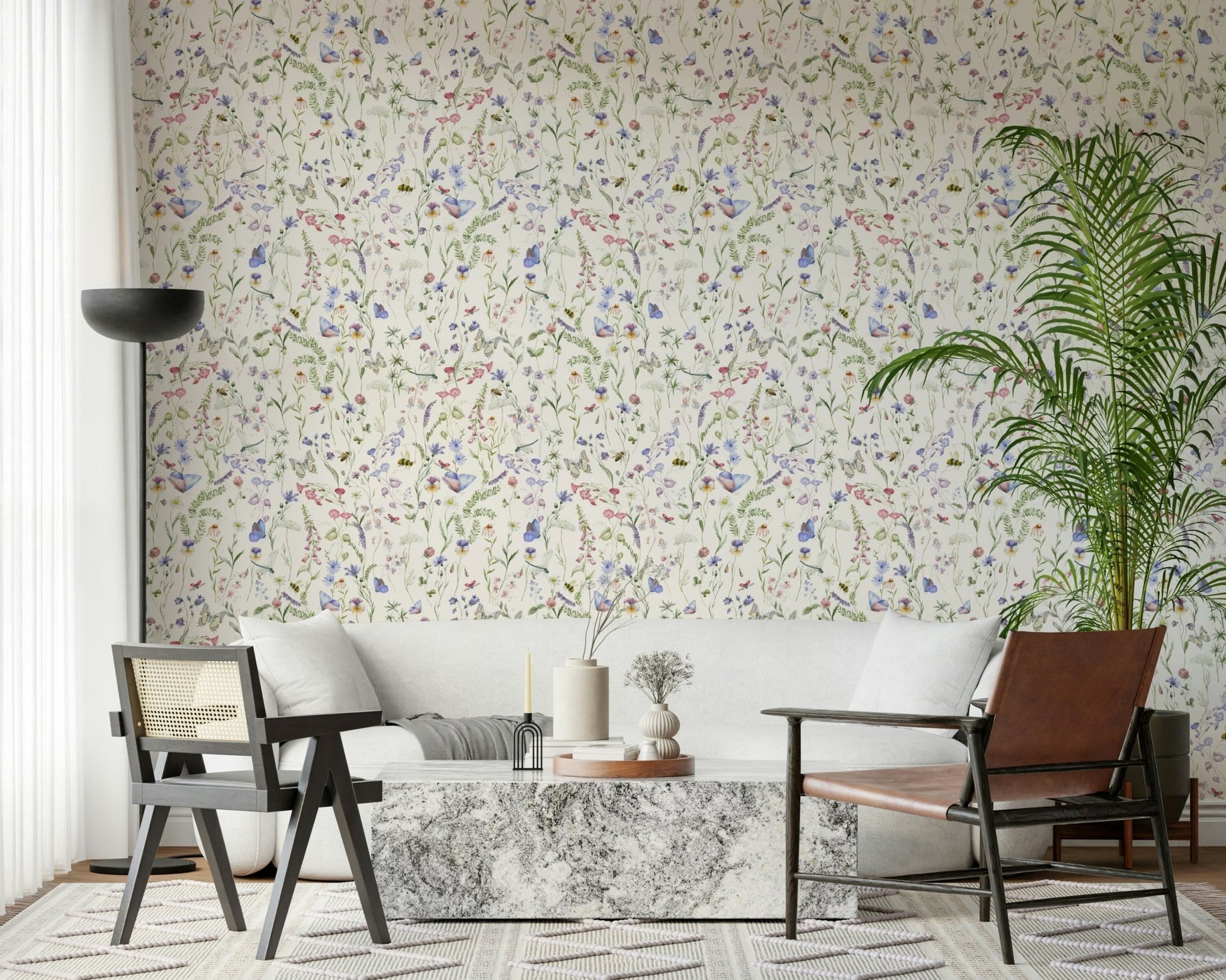 Whimsical Floral Watercolor Whispers paper pansy blossom décor.