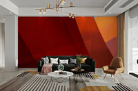 A beautiful modern art wall mural for a living room.

