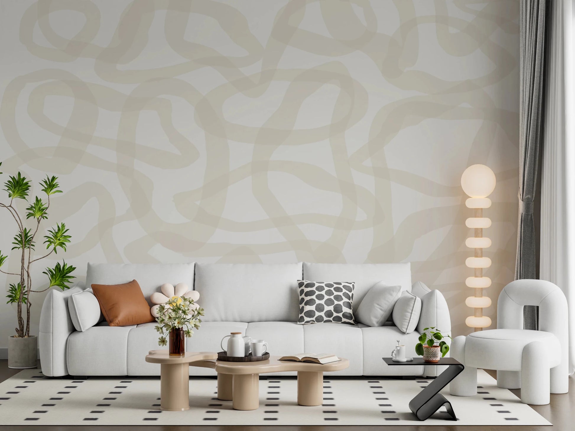 Subtle textured appearance on the Flow State Wall Mural