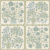 Victorian inspired tile aesthetic wall paper for a modern flat.