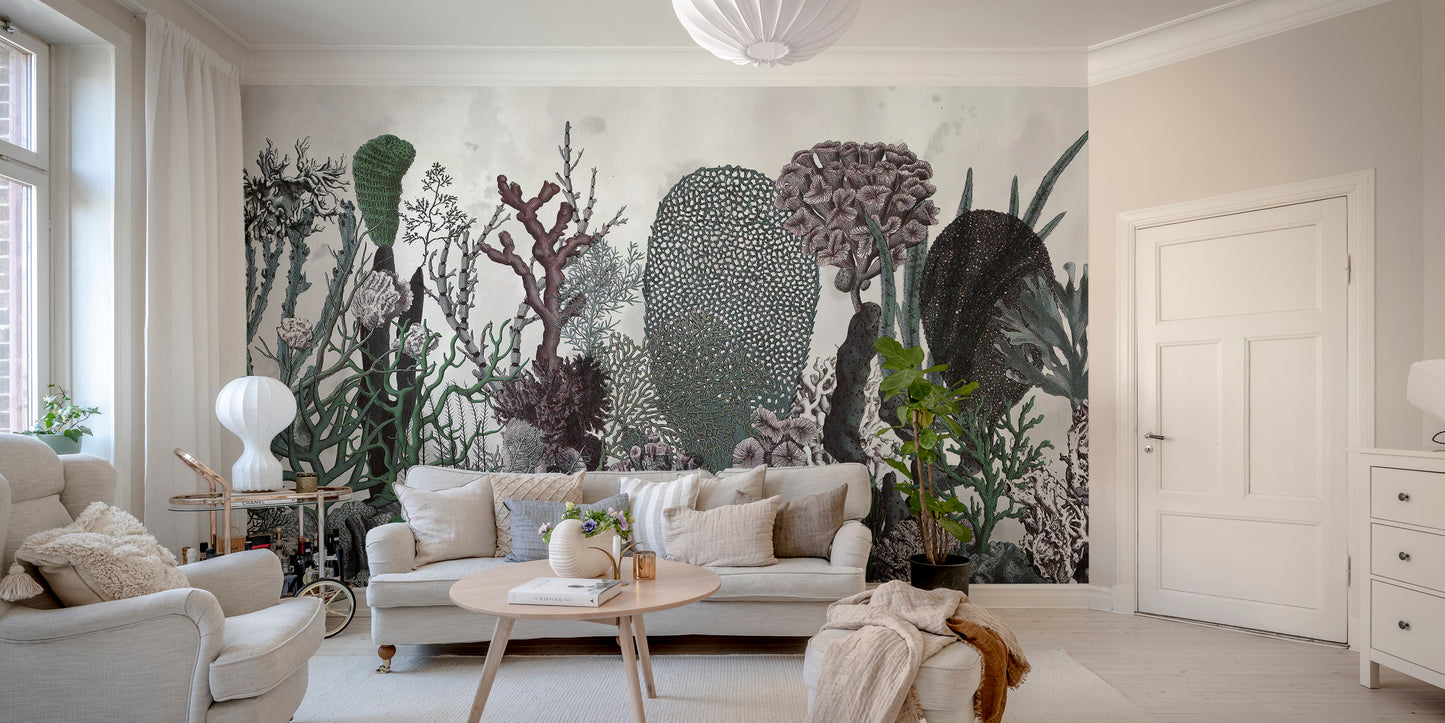 Lush Flower and Plant Wallpaper
