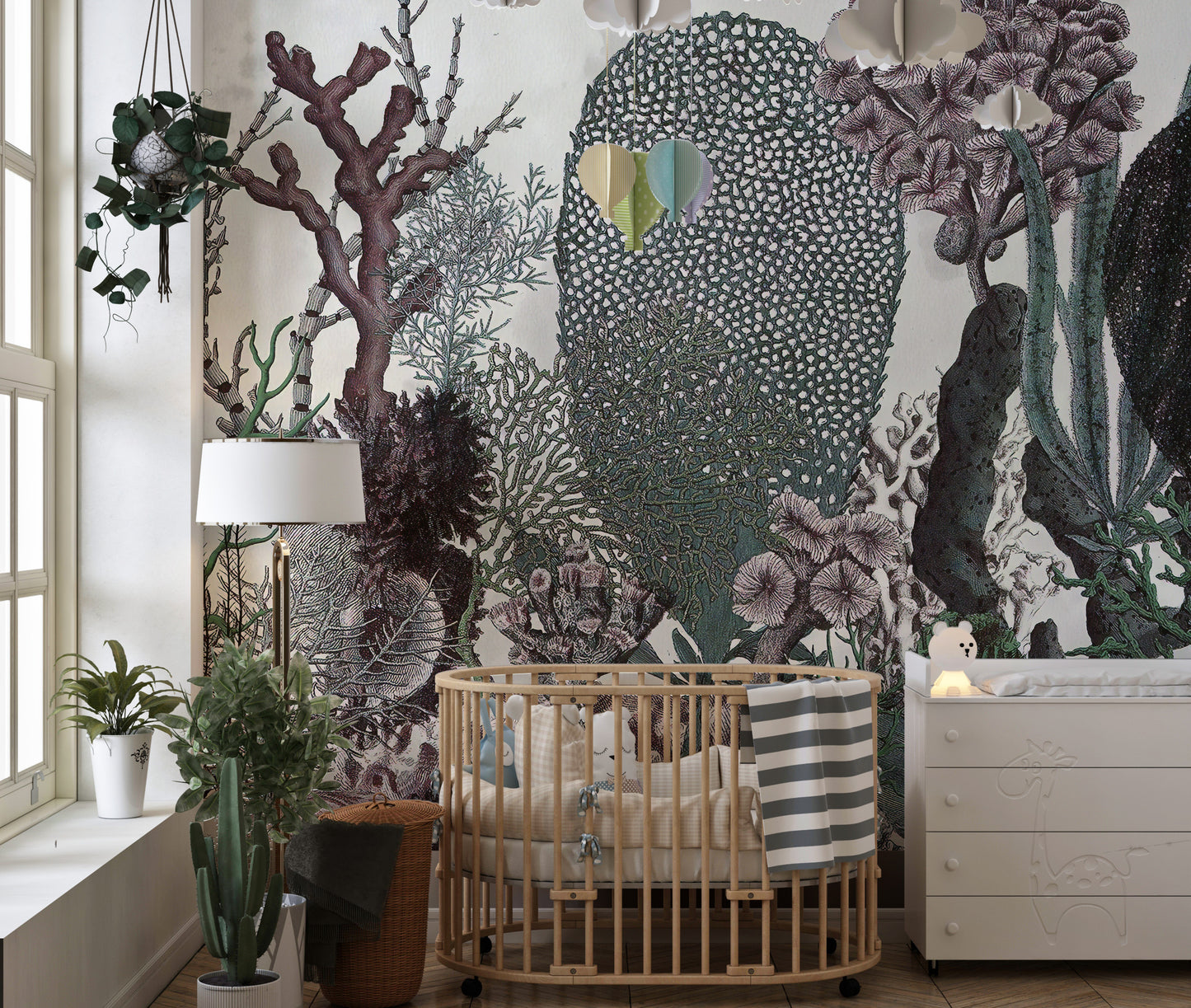 Vibrant Flowers & Plant Wall Mural
