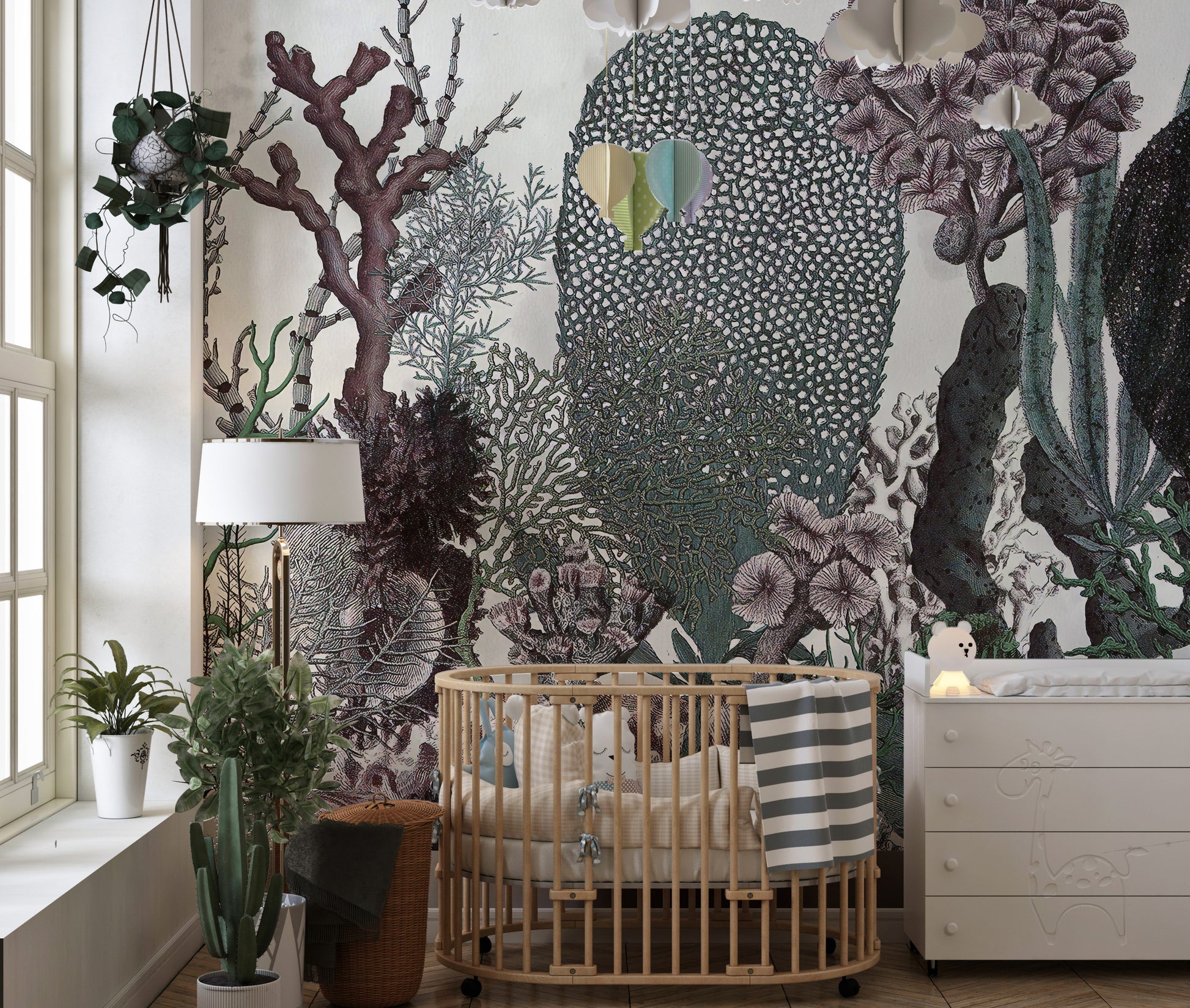 Vibrant Flowers & Plant Wall Mural
