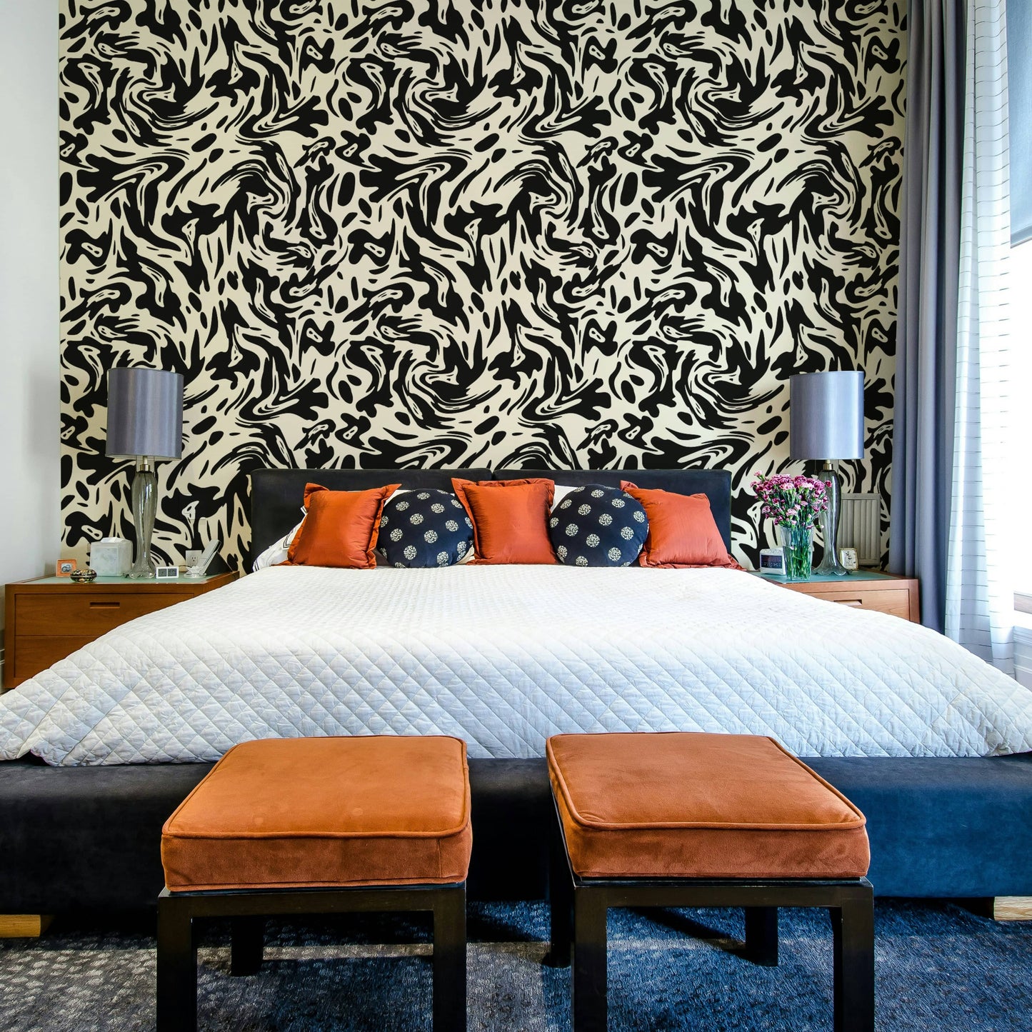 black shapes wall decor

