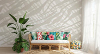 Subtle cream and white lines forming a Fluid Strokes Wall Art Wall Mural.