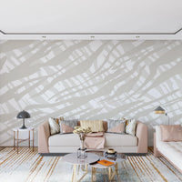 Modern art style using Fluid Strokes Art Wall Mural hallway graphics.