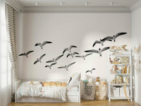Flying Birds Horizontal Wall Mural featuring birds in flight.

