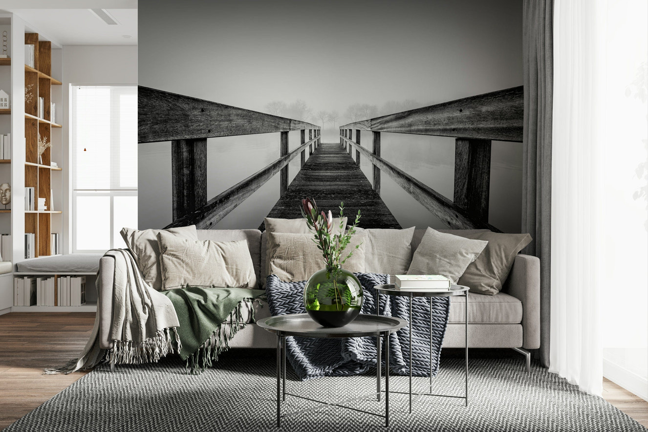 Foggy Bridge View Wall Mural -2593019