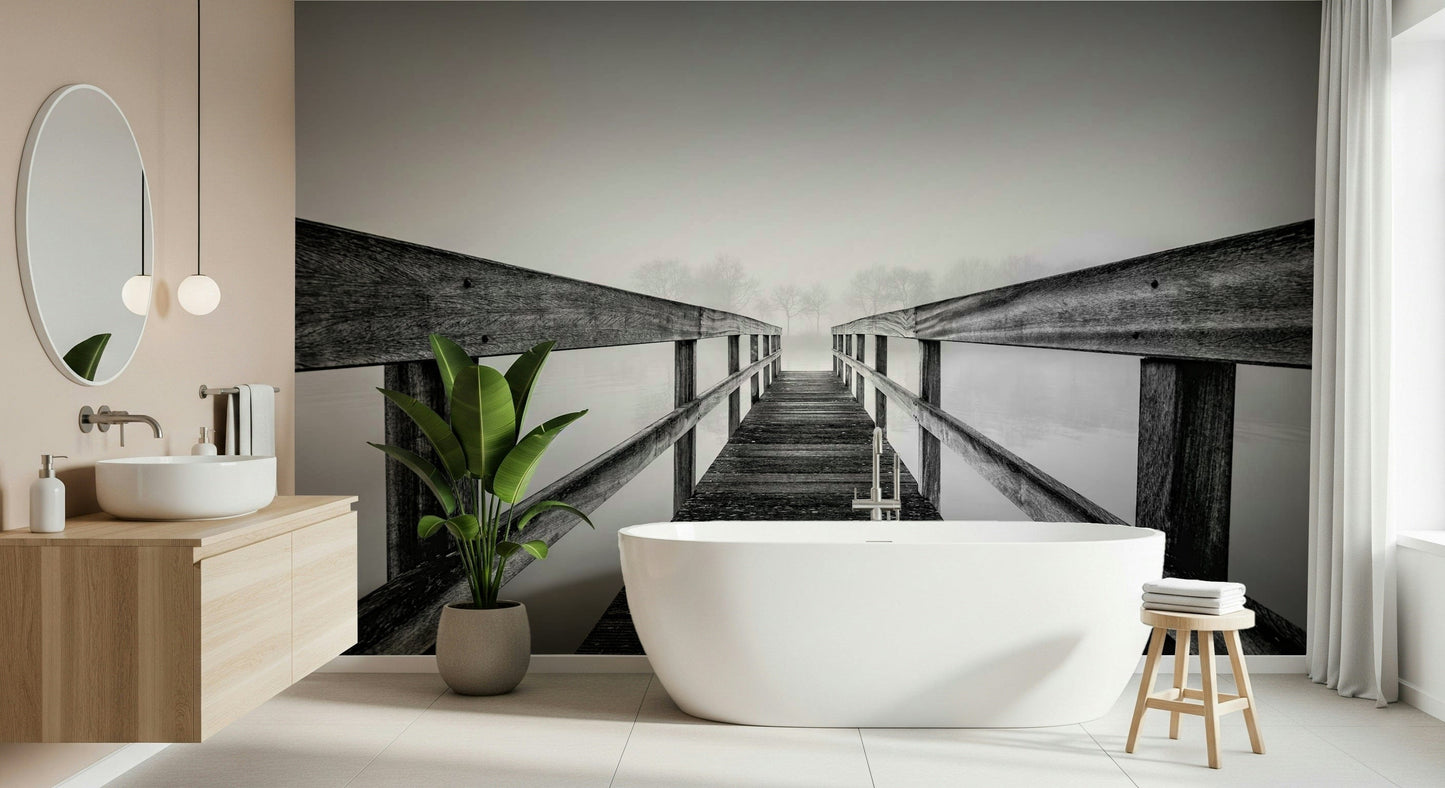 Foggy Bridge View Wall Mural -2593019