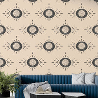 Stylish floral wallpaper with Scandinavian and mid-century charm

