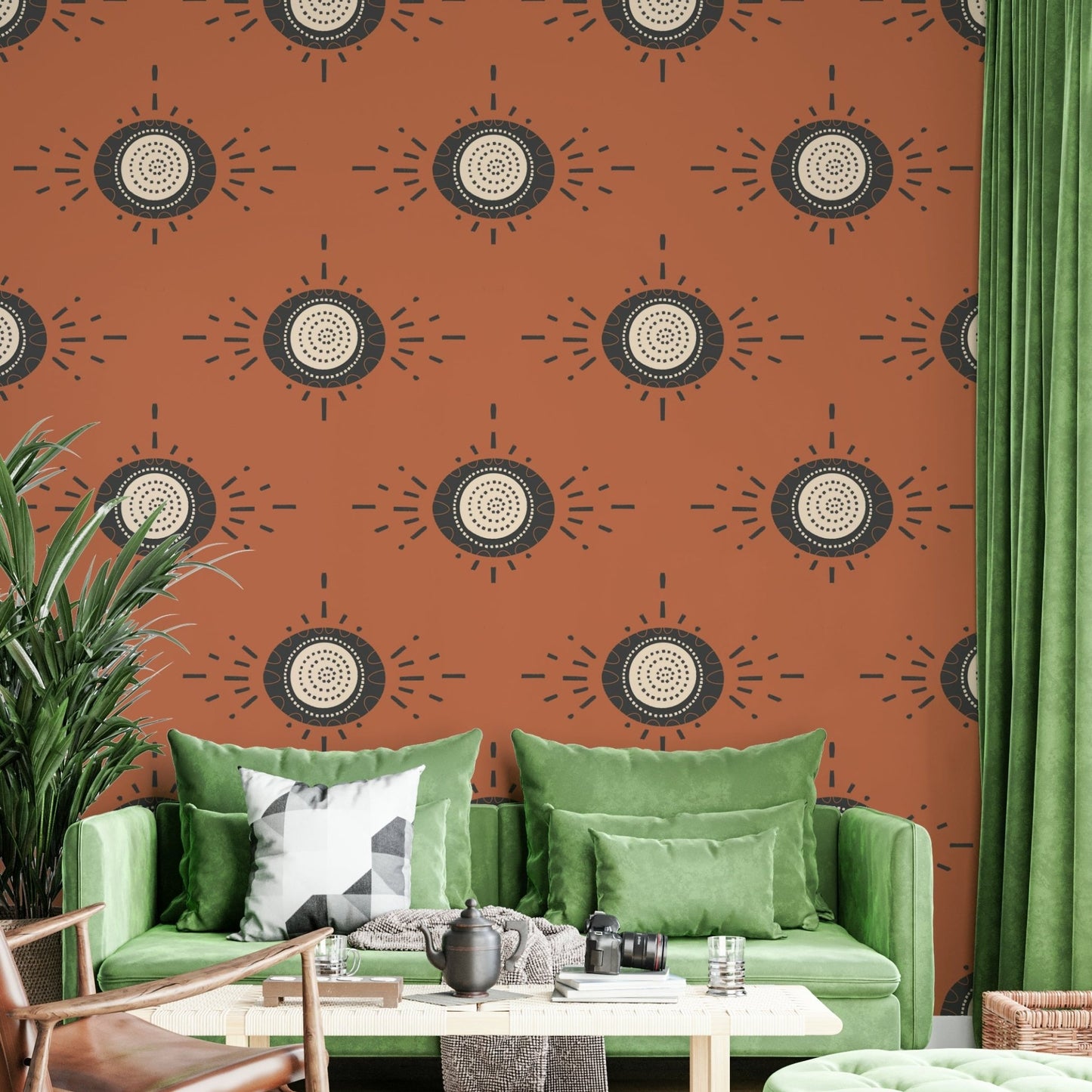 Sophisticated Scandinavian floral wallpaper with a touch of nature
