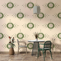 Scandinavian-inspired floral design in soft cream and olive hues

