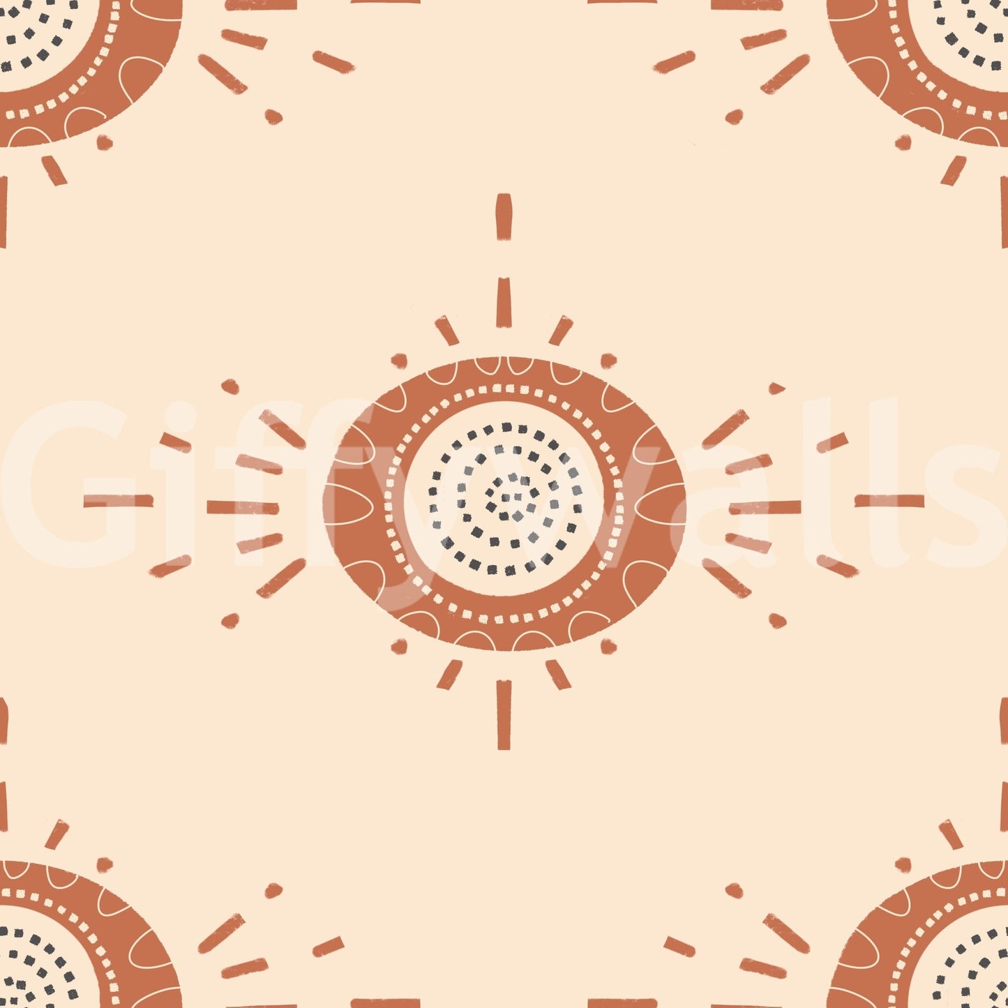 Mid-mod floral wallpaper adding warmth and style to your walls

