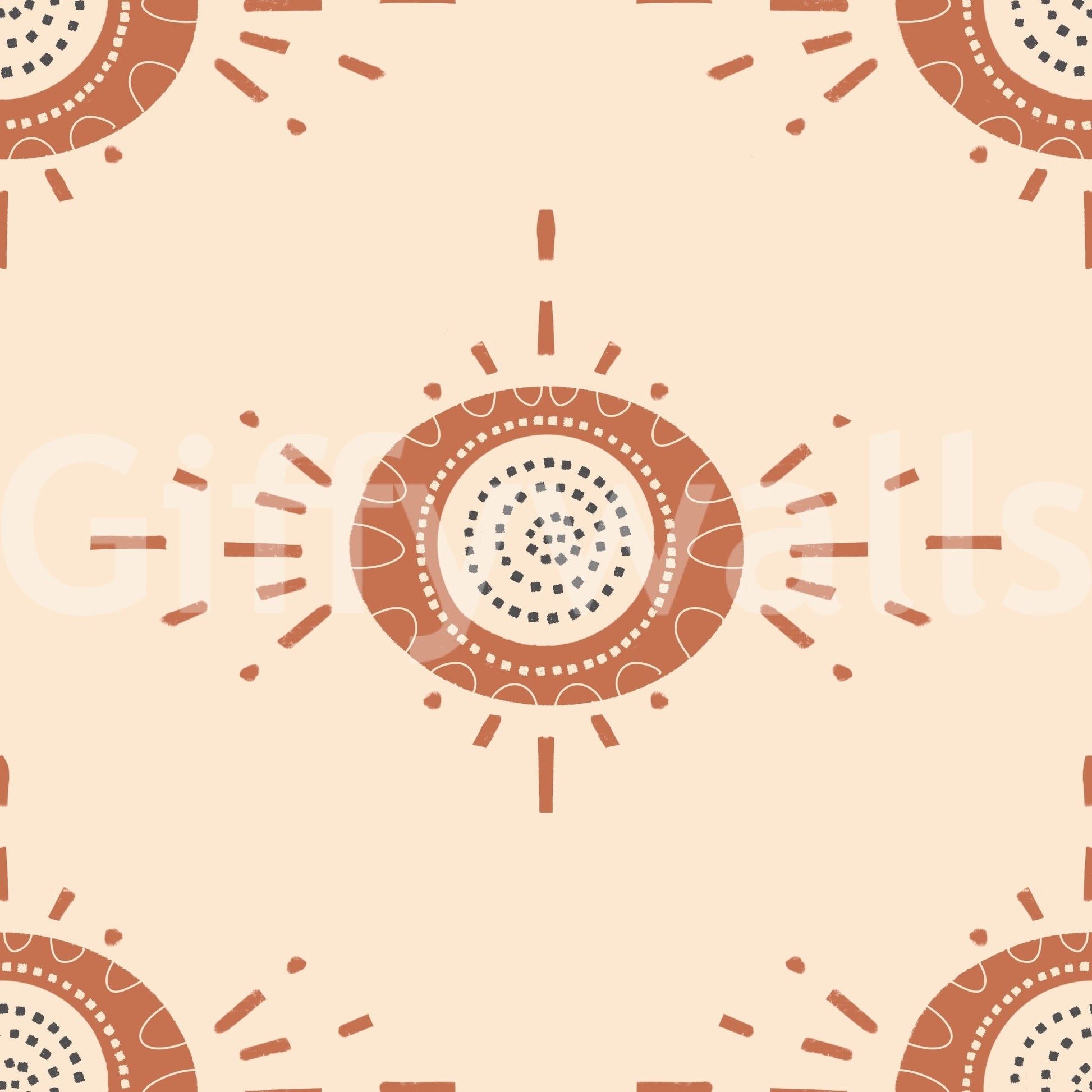 Mid-mod floral wallpaper adding warmth and style to your walls


