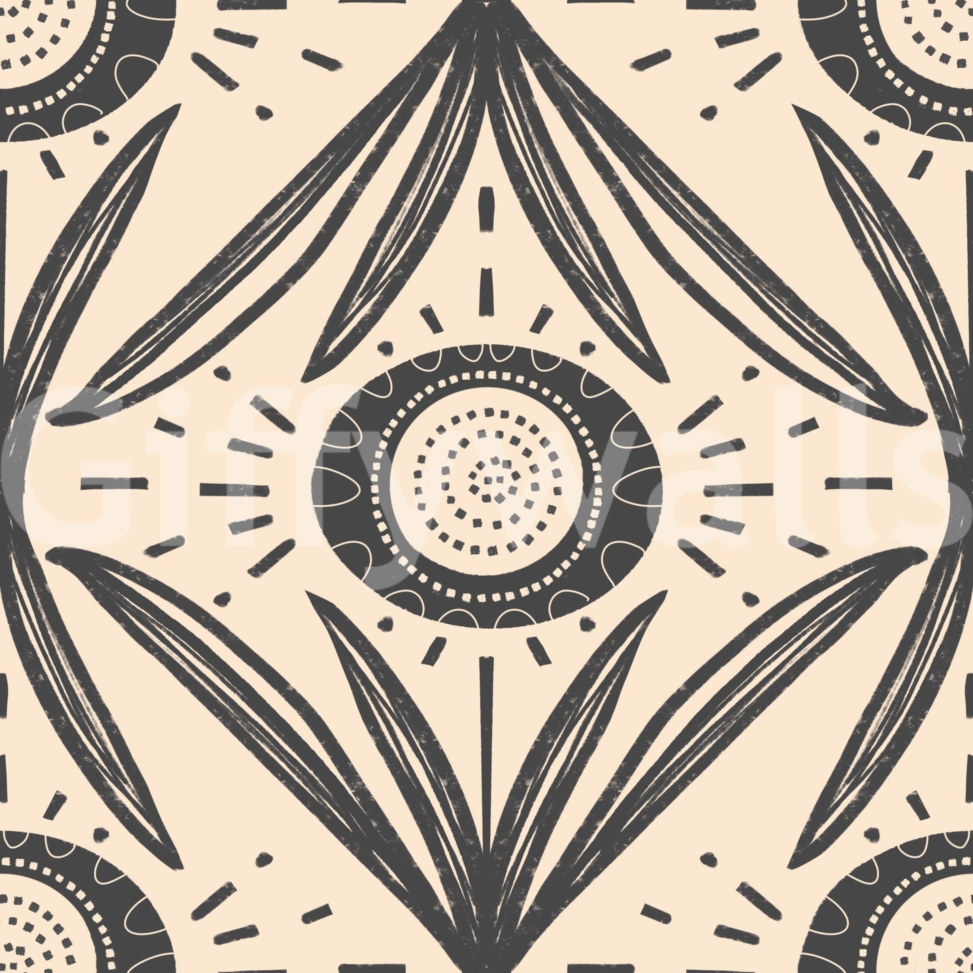 Modern vintage floral mural wallpaper
