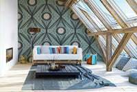 Wallpaper for walls with earthy flower design
